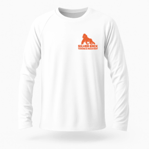White and Orange Long Sleeves Tshirt